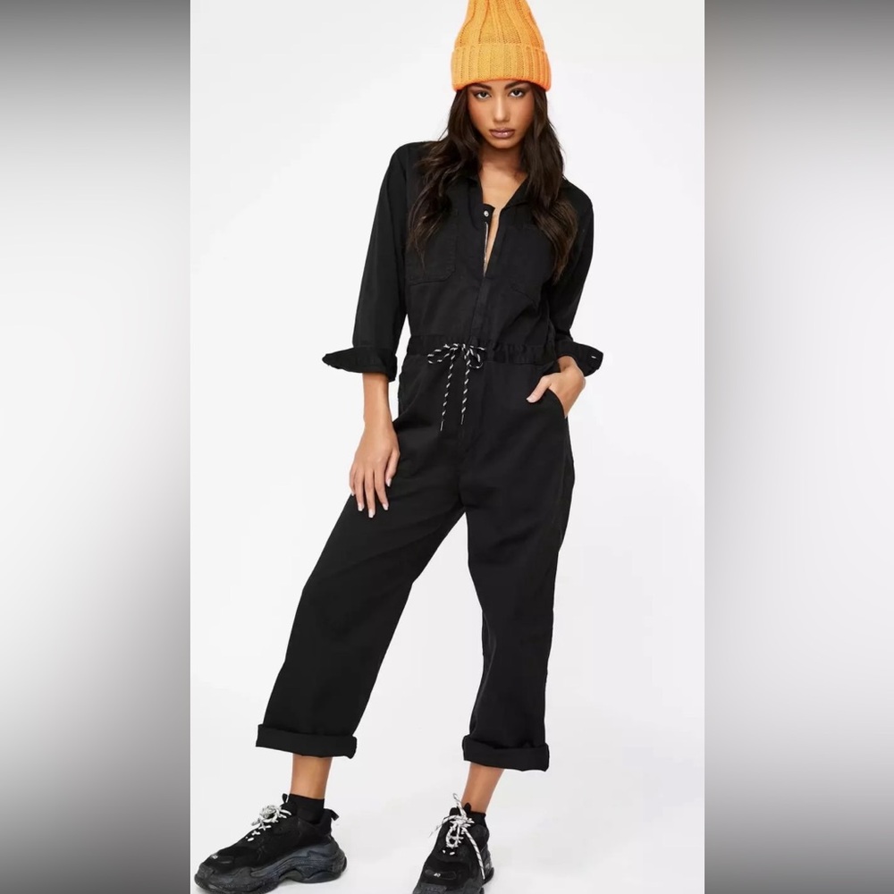 Levi’s Luella Jumpsuit Overalls L Coveralls Meteorite Black Denim Jeans